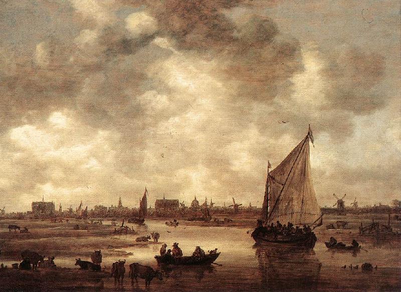 GOYEN, Jan van View of Leiden dg oil painting image